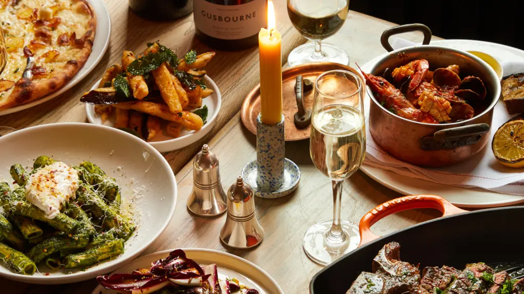 food on a table