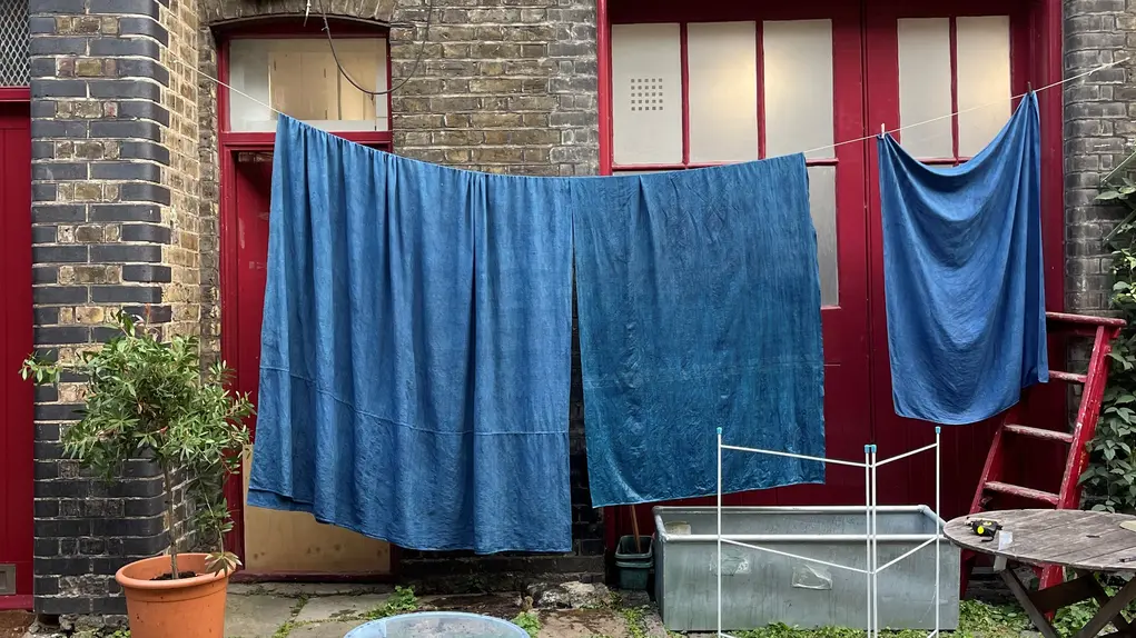 clothes hung up outside