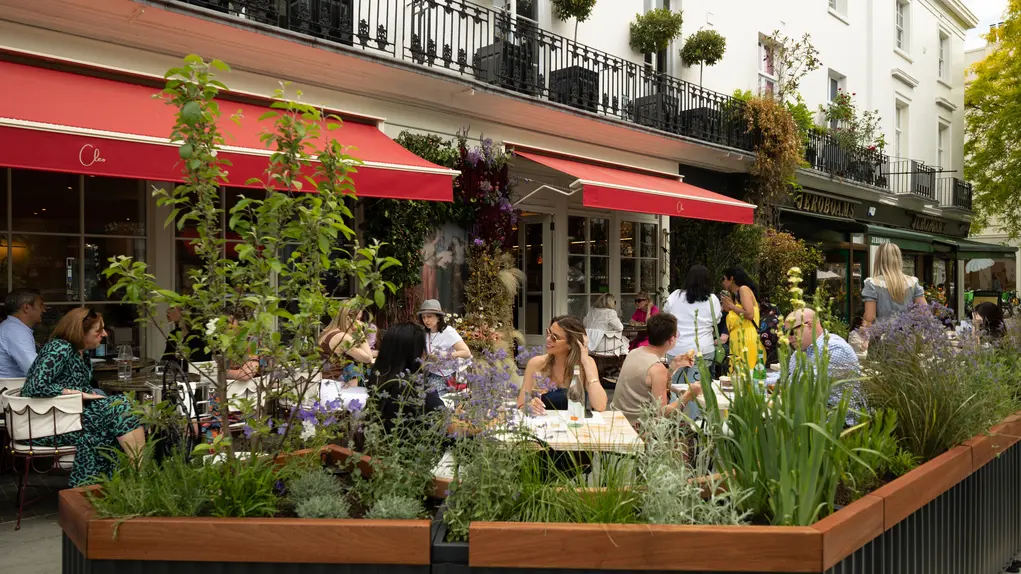 Outside of Cleo with alfresco dining