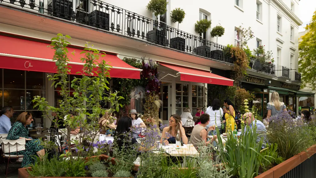 Outside of Cleo with alfresco dining