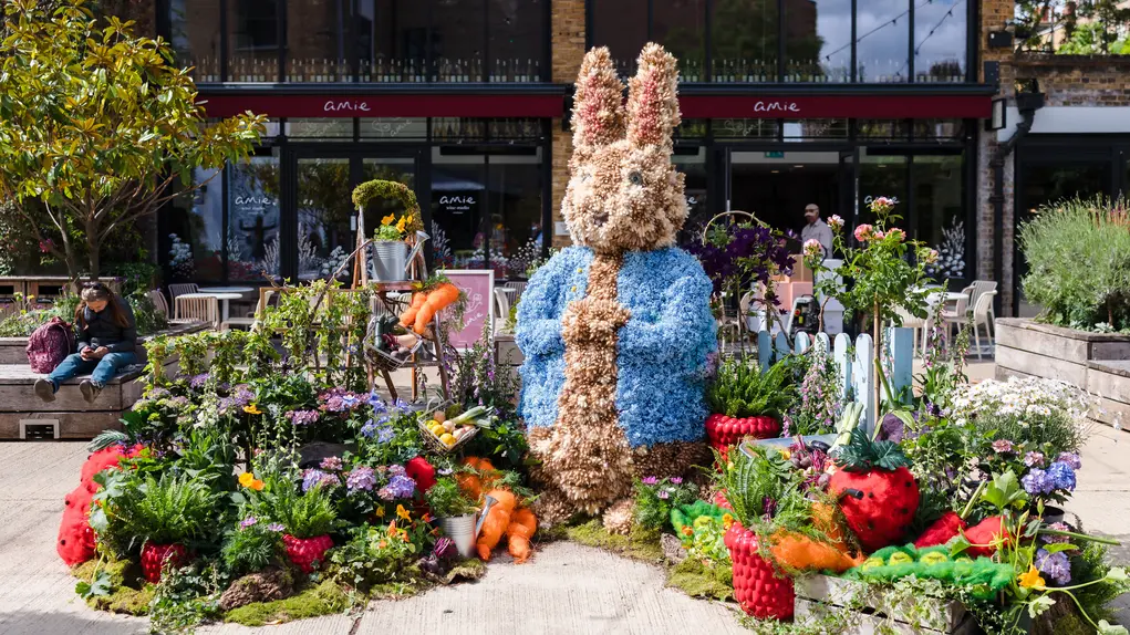 Peter rabbit in his garden