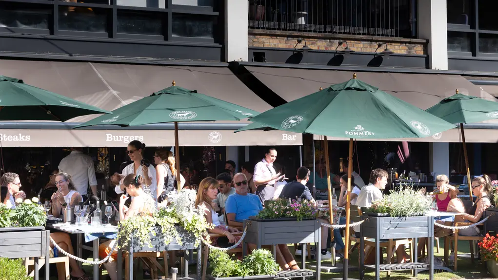 outside seating area