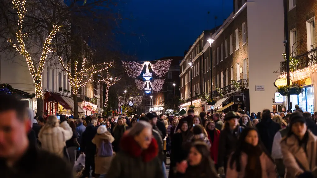 Christmas lights in Elizabeth Street