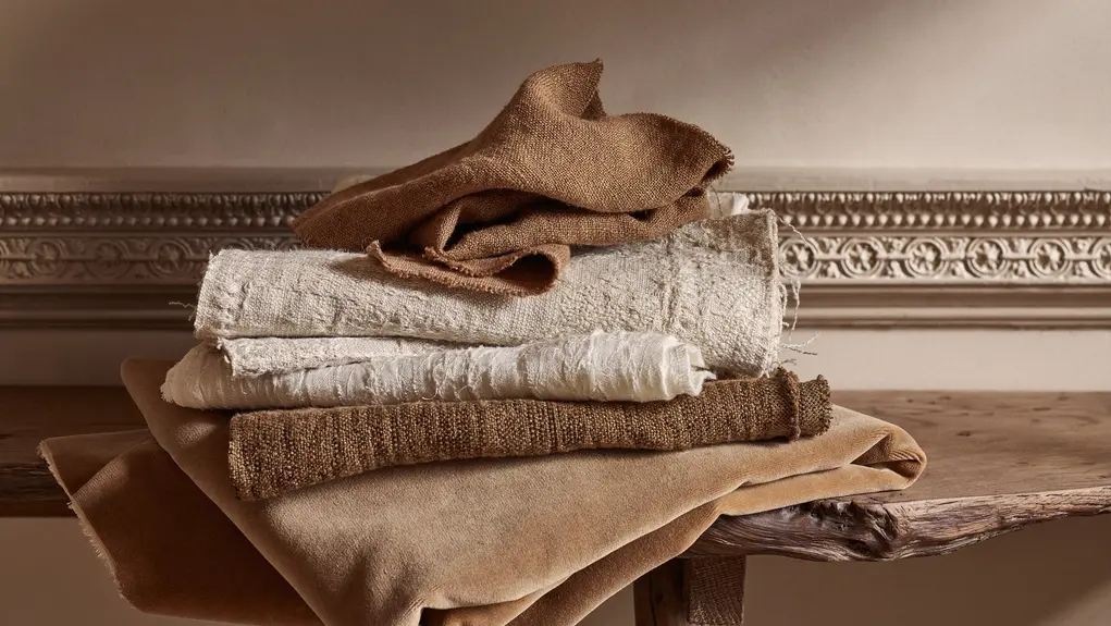 fabrics on a table