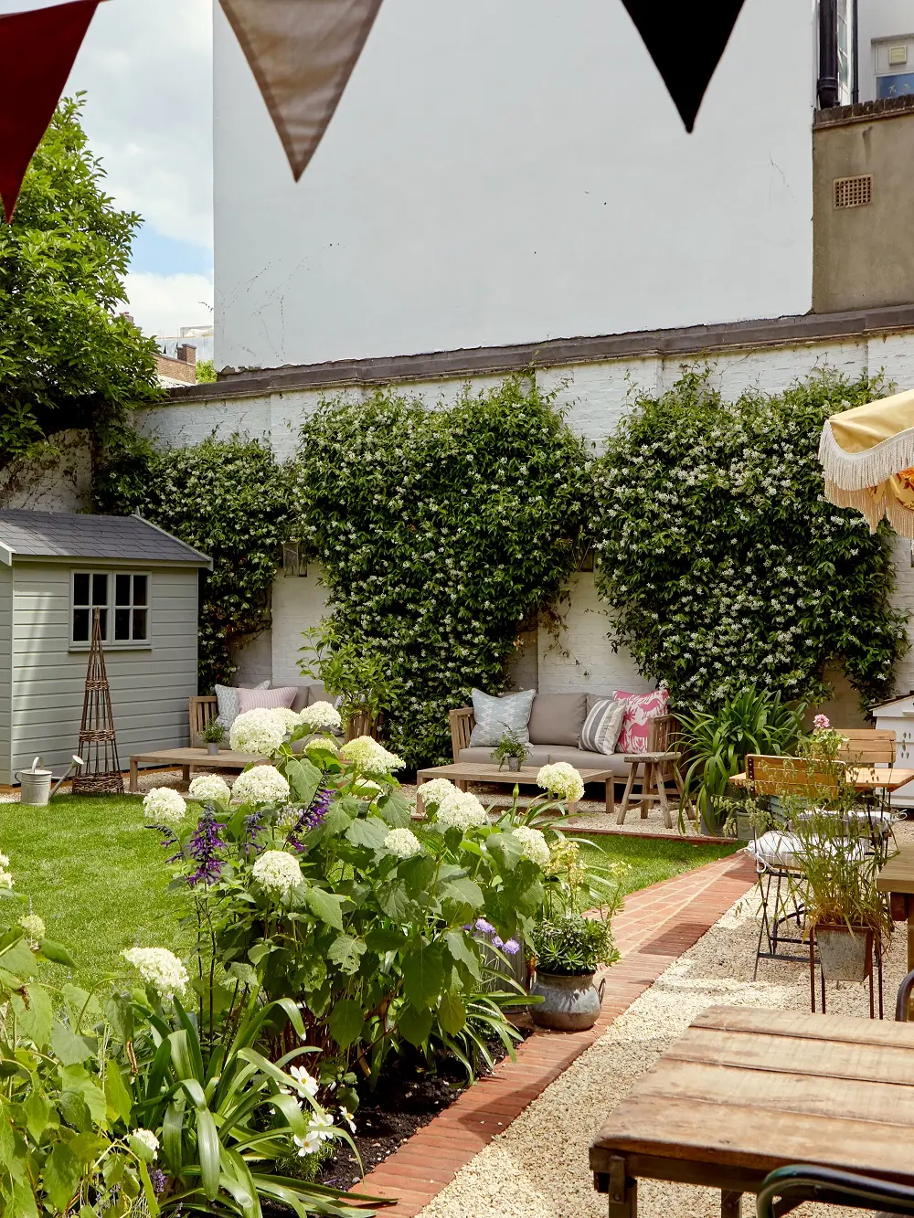 Garden terrace of restaurant