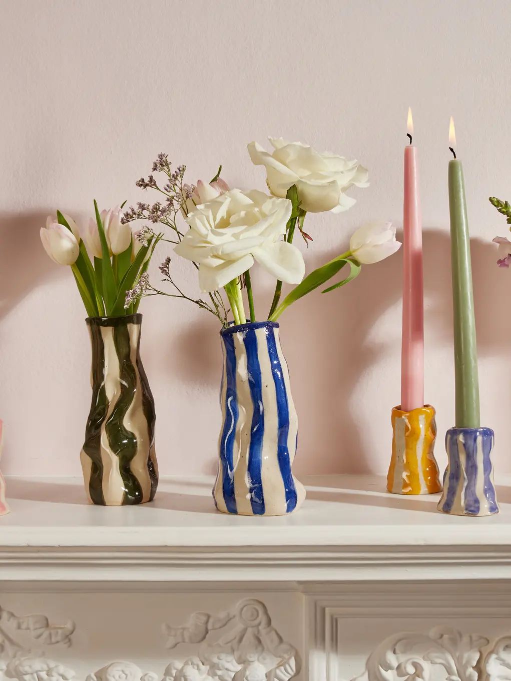 Vases of flowers