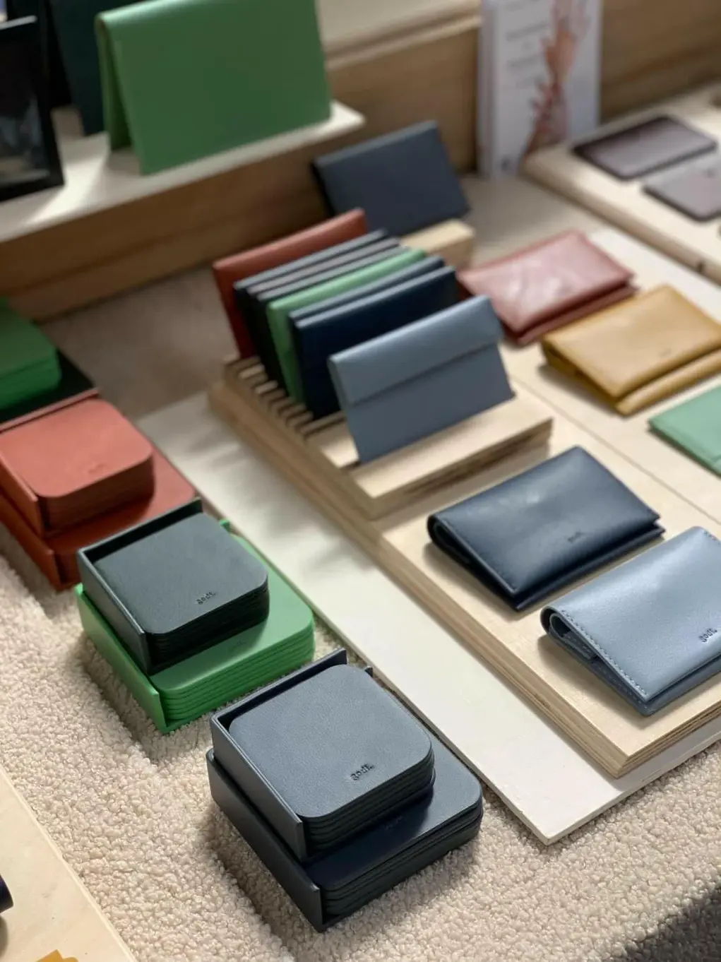 Leather wallets and purses