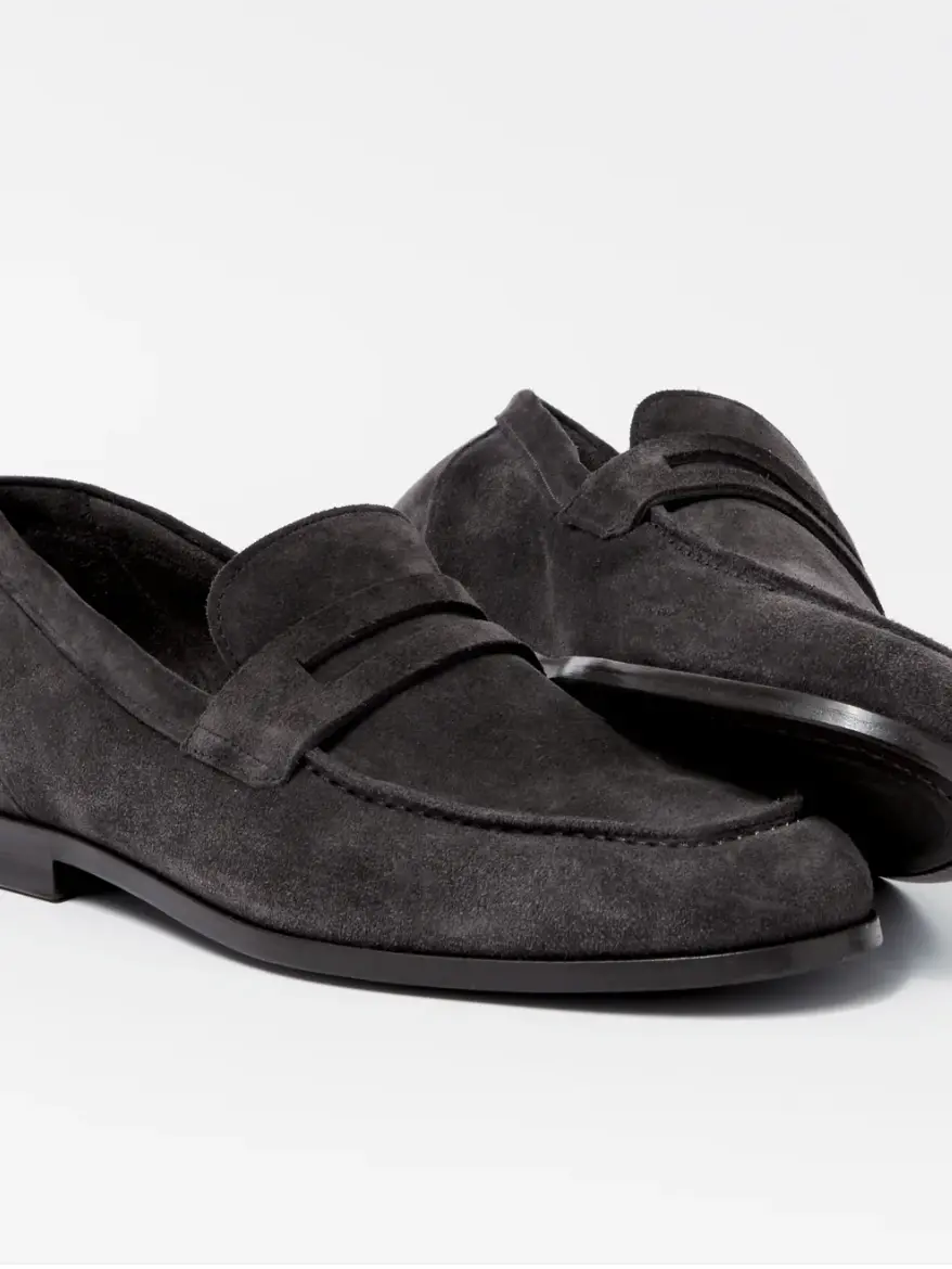 William Suede Charcoal Loafer