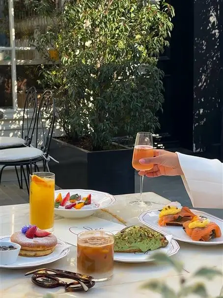 cleo food and drink on table