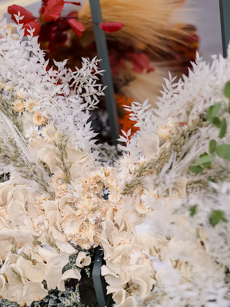 White butterfly made of flowers