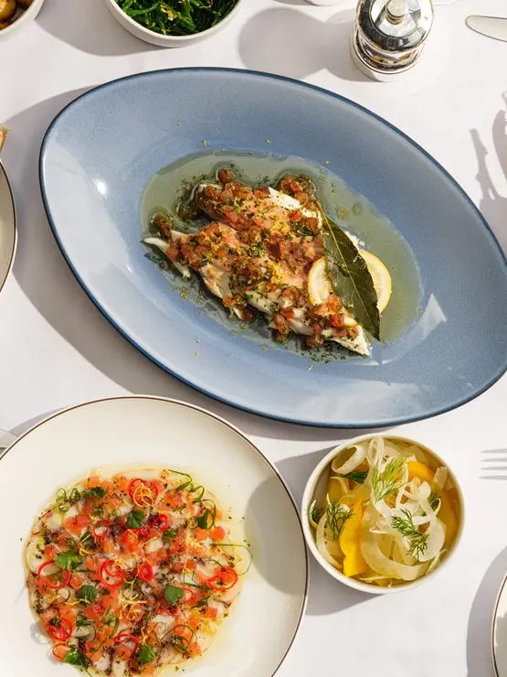 food on a table