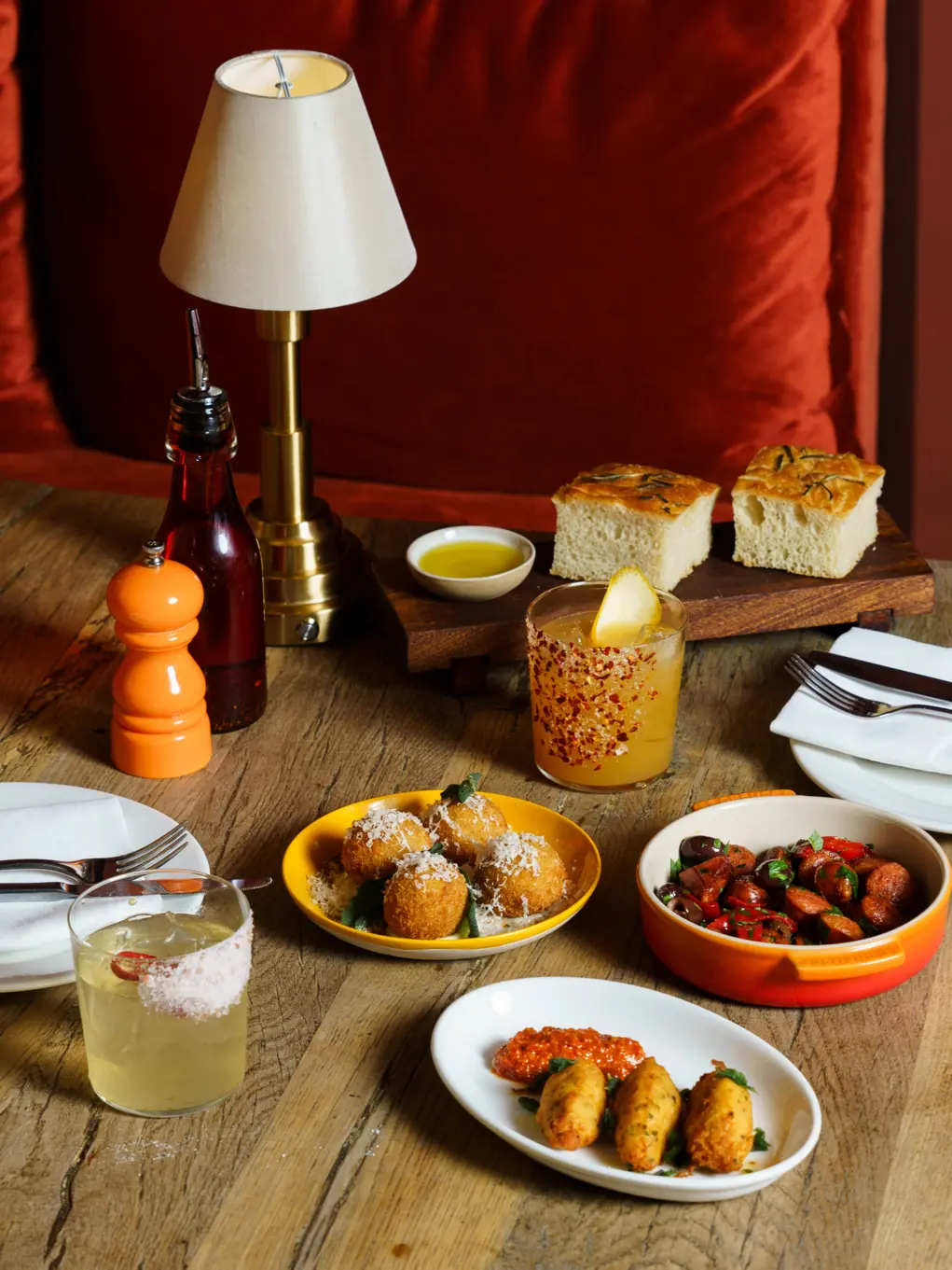 food on a table