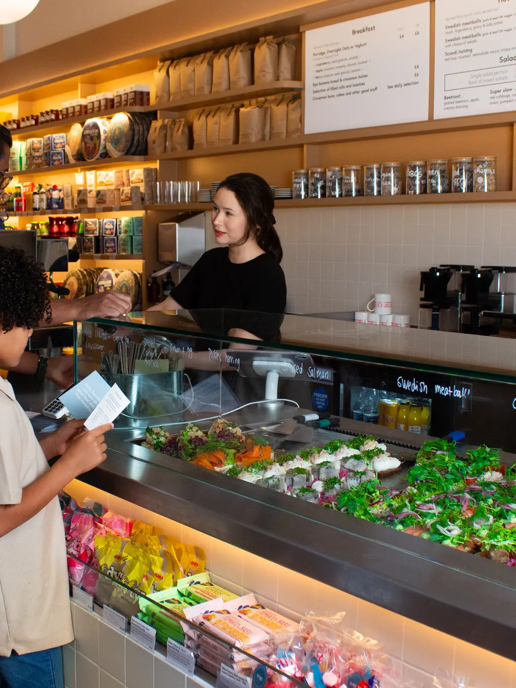 Food counter at ScandiKitchen