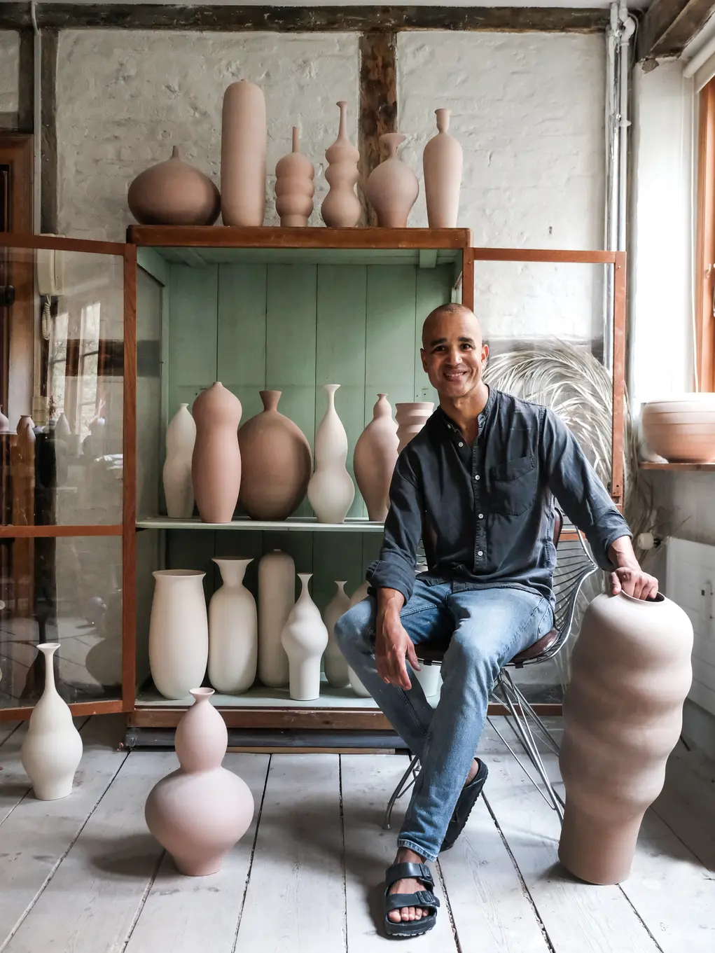 Man with pottery