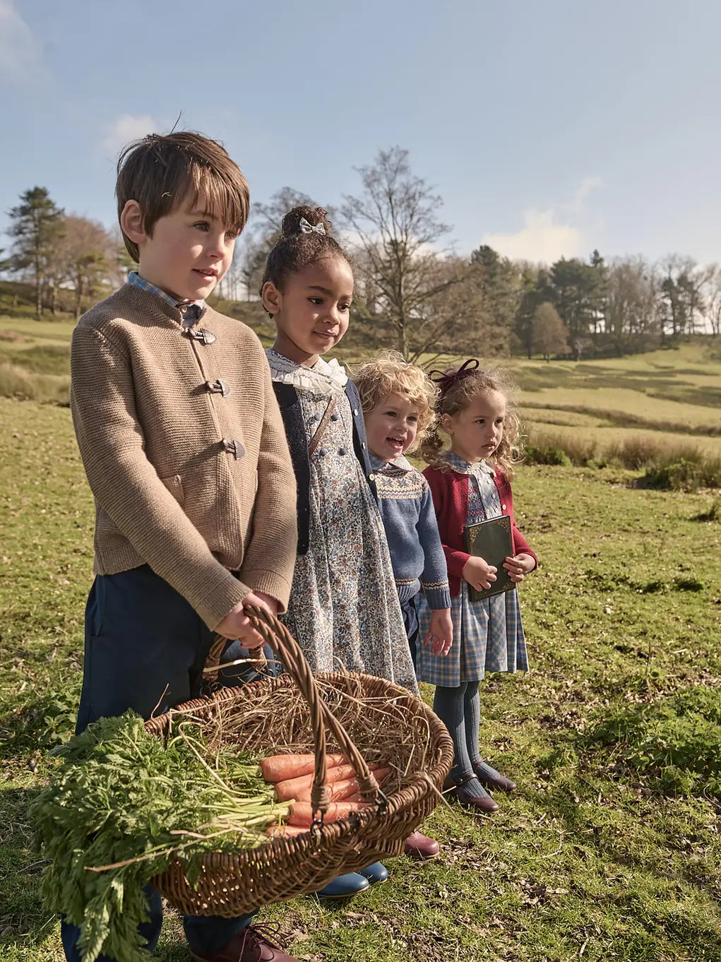 children in field