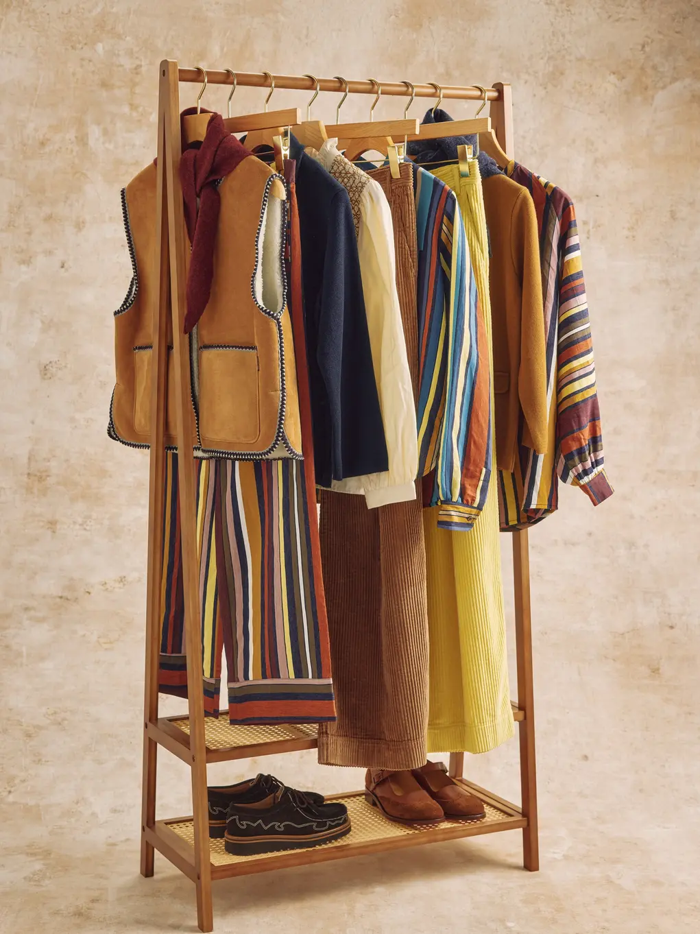 clothes on a rail