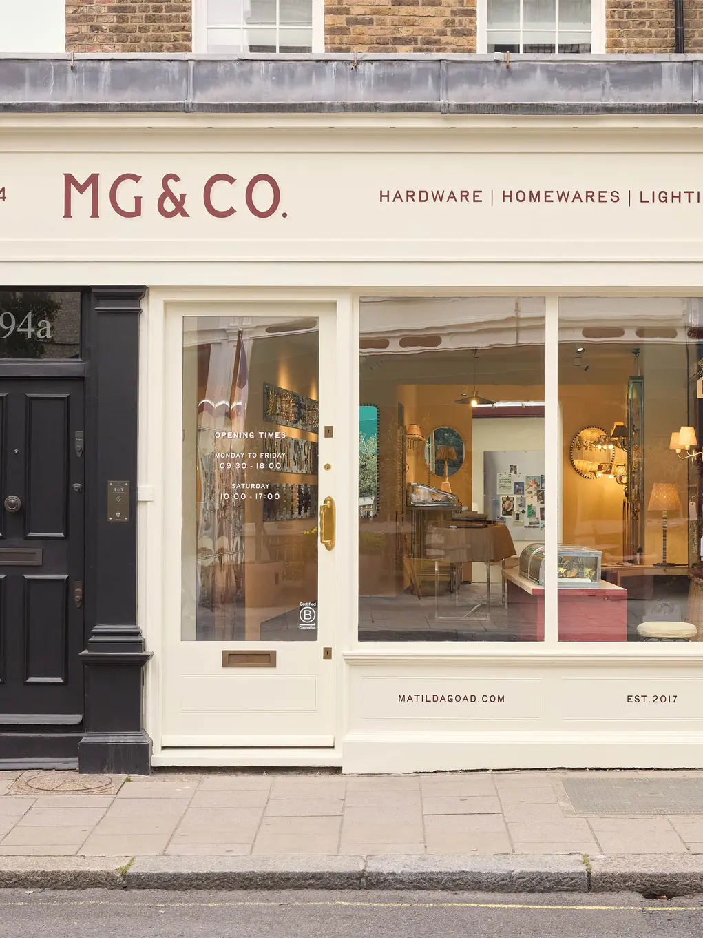 Shopfront of MG&Co