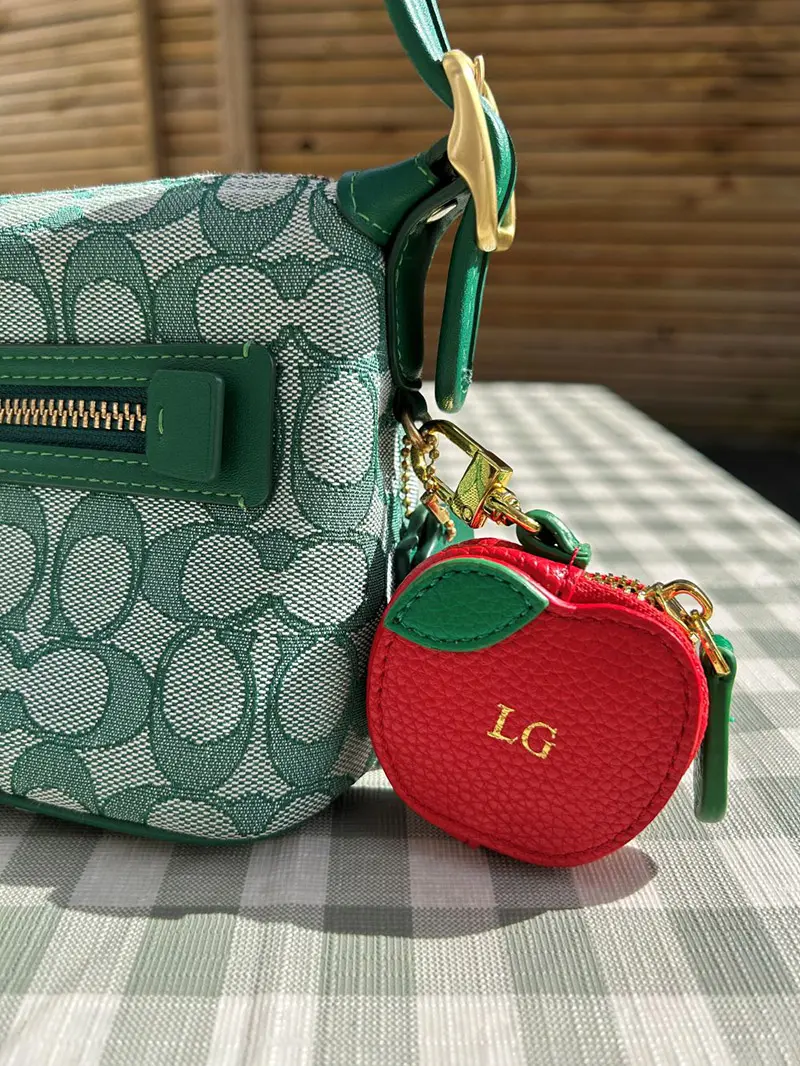 Bag embossed with initials
