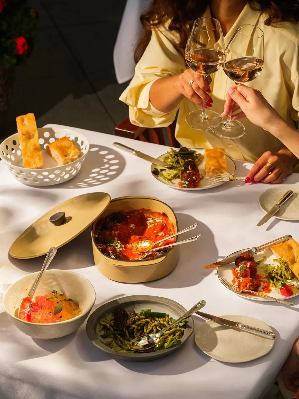 food on a table