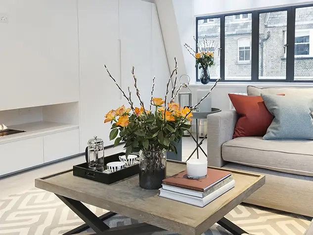 Living room with a corner sofa
