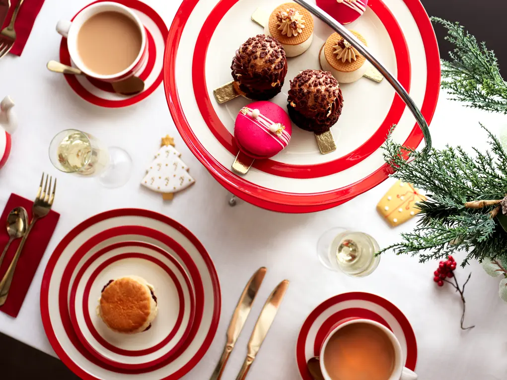 A festive-themed afternoon tea
