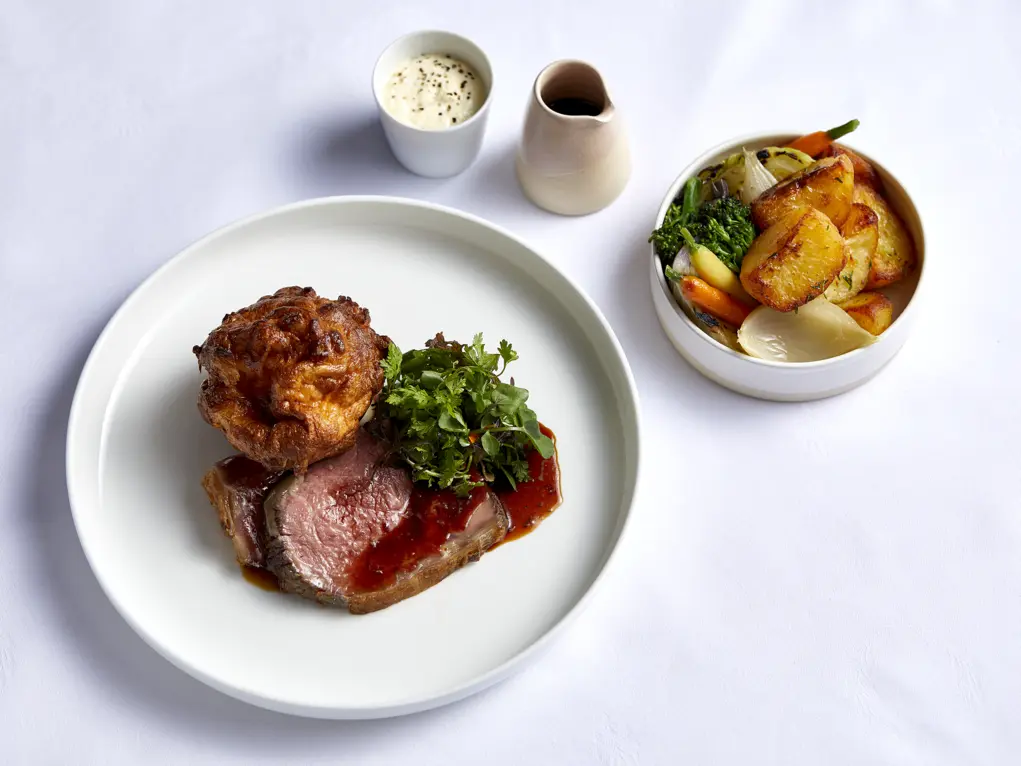 roast dinner on a plate