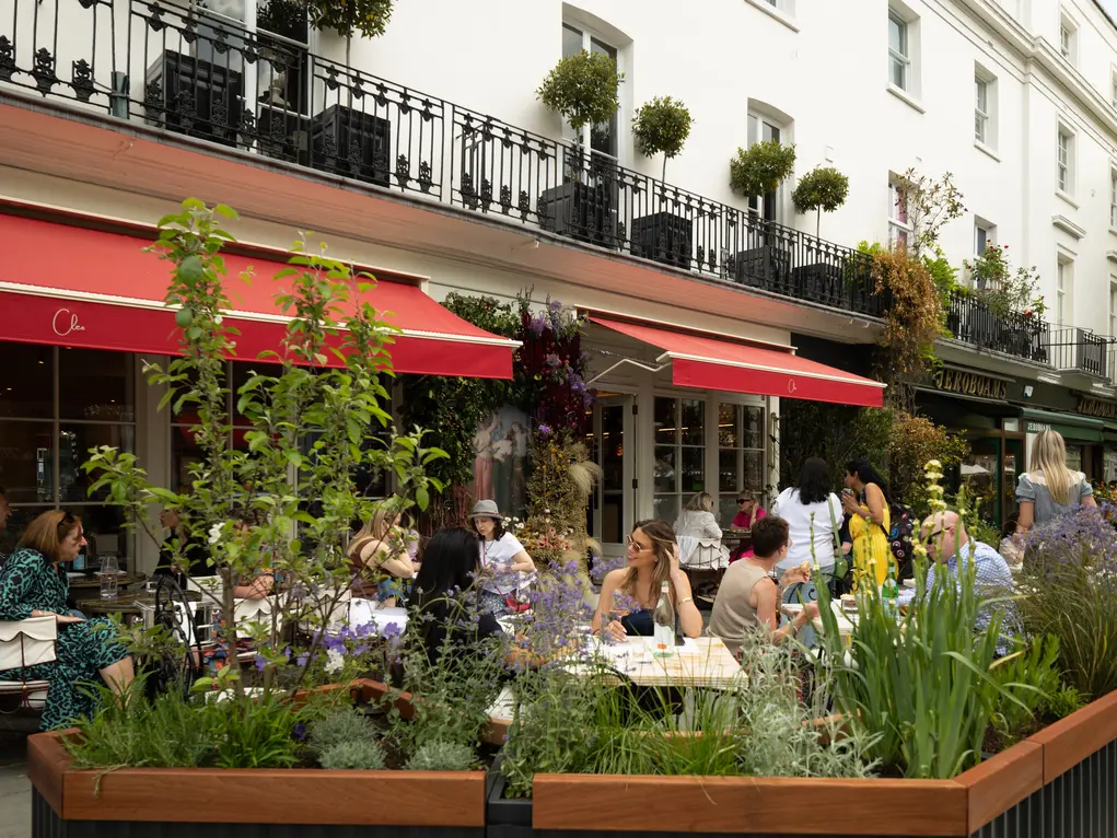Outside of Cleo with alfresco dining