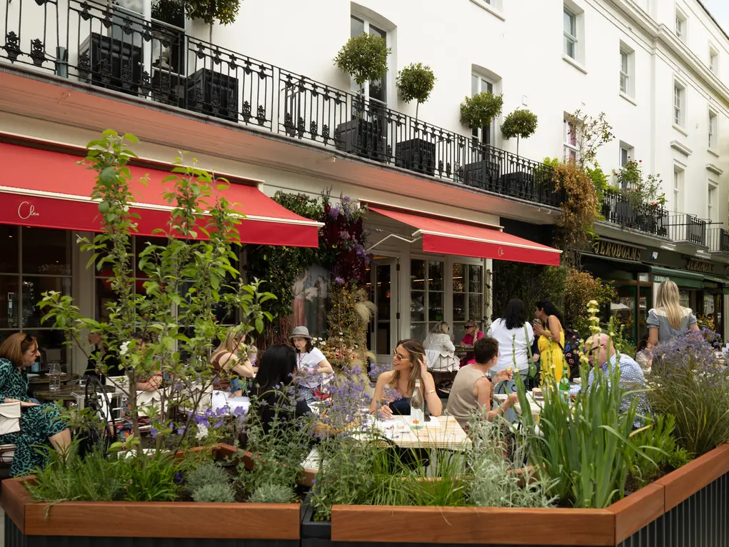 Outside of Cleo with alfresco dining