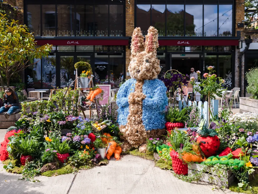 Peter rabbit in his garden