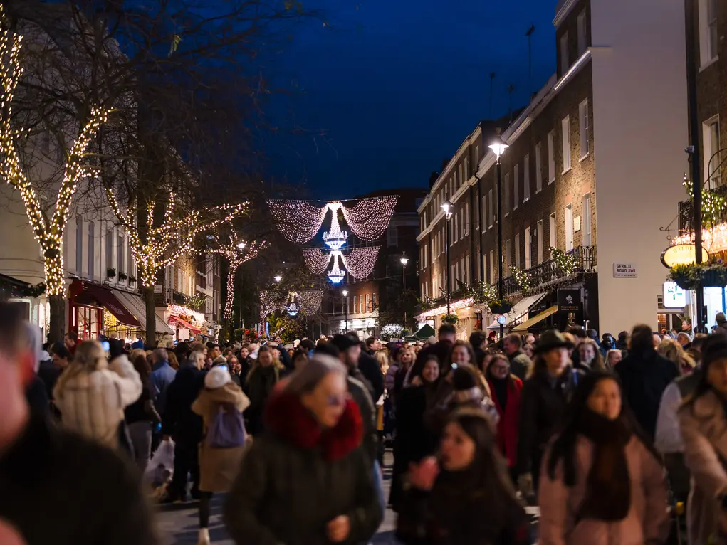 Christmas lights in Elizabeth Street